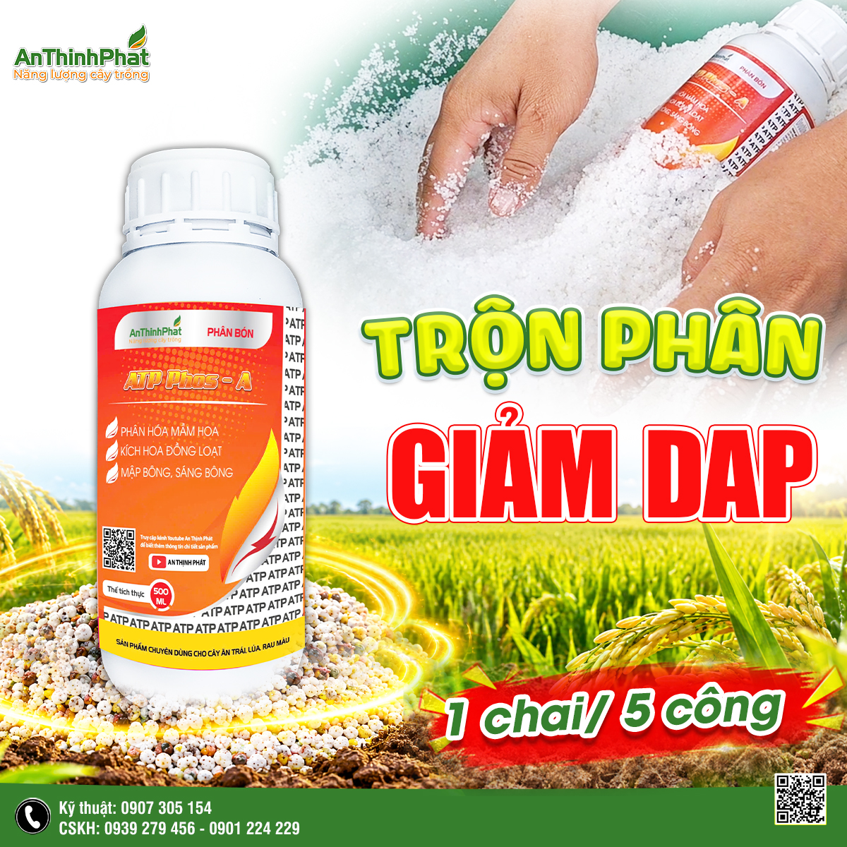 ATP Phos A trộn phân giảm DAP 