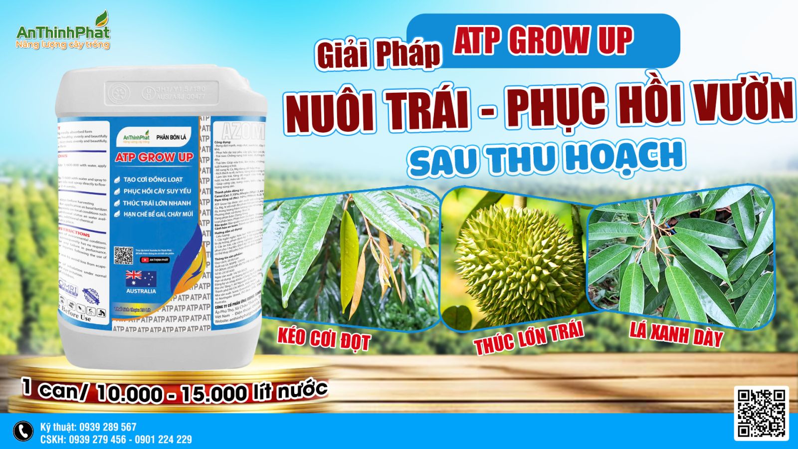 ATP Grow Up - Thúc trái lớn nhanh, tròn đều, nặng ký 