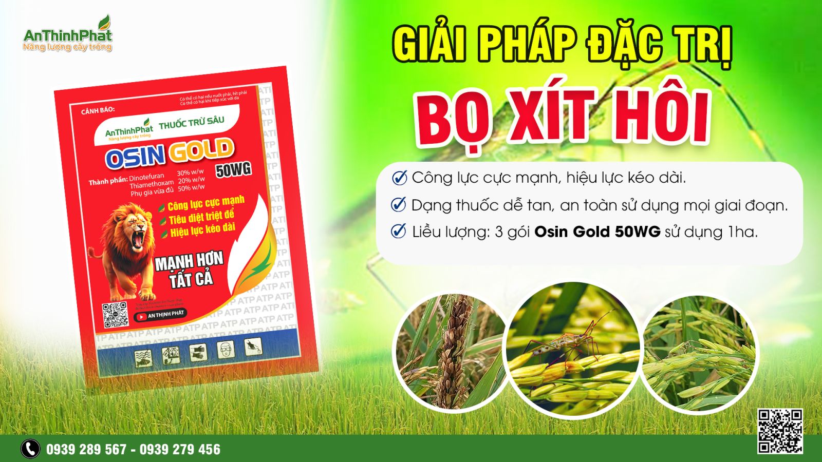 Osin Gold 50WG - Đặc trị bọ xít hôi 